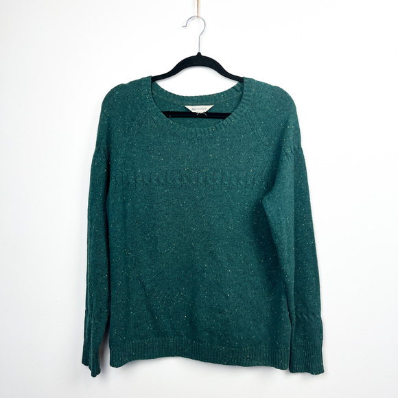 Windriver Sweaters - Windriver Long Sleeve Green Speckled Knit Sweater